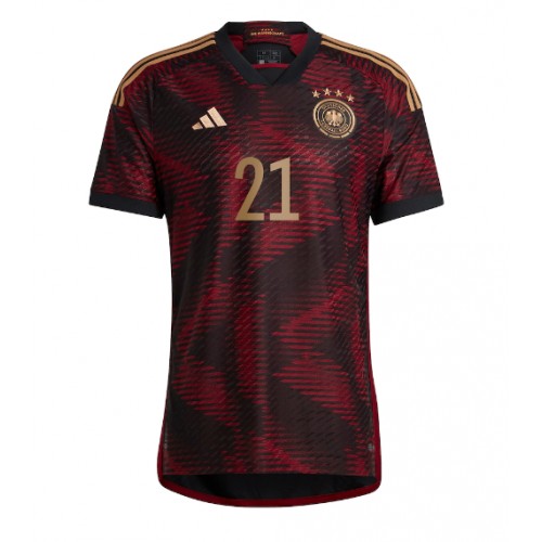 Niemcy Ilkay Gundogan #21 Koszulka Wyjazdowych MŚ 2022 Krótki Rękaw